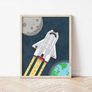 Set of 4 Solar System Poster for Kids Educational Space Wall Art Print ...