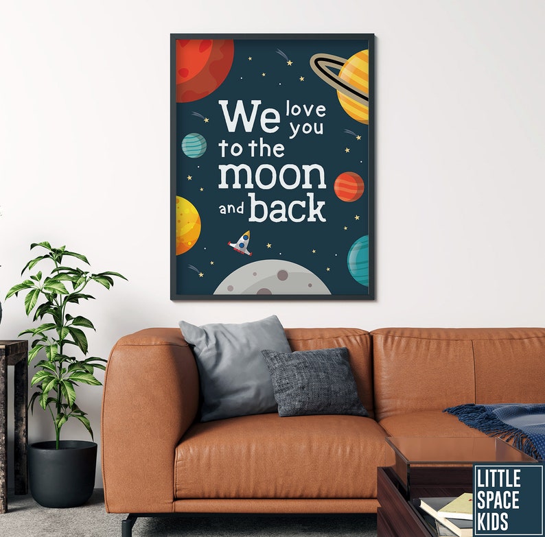 Kids Wall Art Solar System Poster Solar System Print Space Etsy