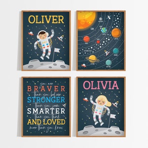 Space Nursery Print Kids Wall Art Print Solar System Poster Solar System Print Space Nursery Decor Space Room Decor Space Wall Art Astronaut