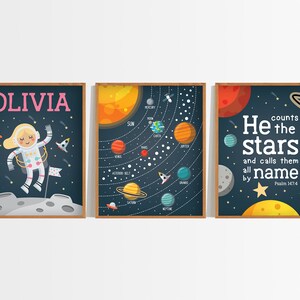Space Nursery Print Kids Wall Art Print Solar System Poster Solar System Print Space Nursery Decor Space Room Decor Space Wall Art Astronaut