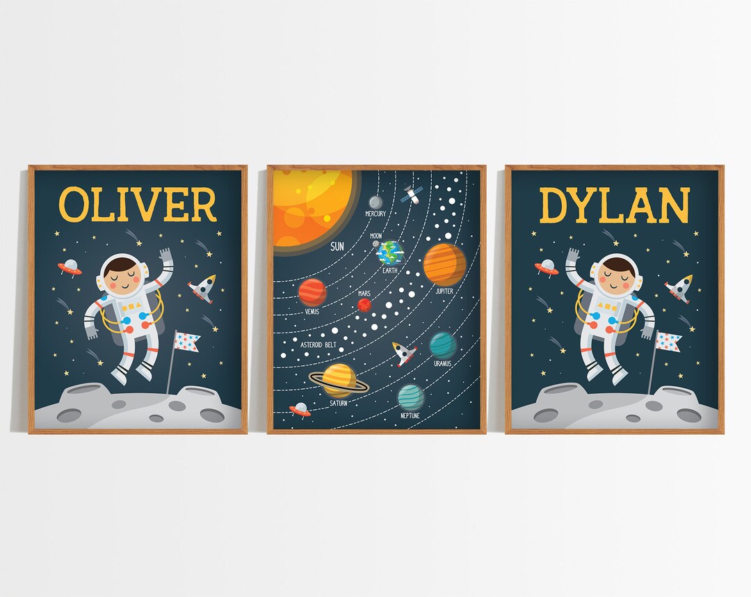 Space Nursery Print Kids Wall Art Print Solar System Poster Solar ...