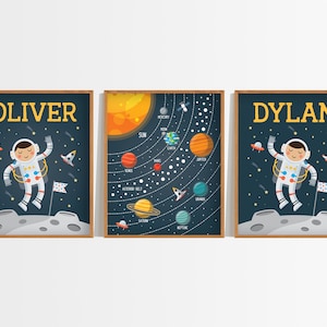 Space Nursery Print Kids Wall Art Print Solar System Poster Solar System Print Space Nursery Decor Space Room Decor Space Wall Art Astronaut