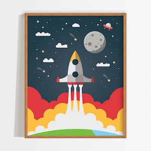 Space Nursery Prints Space Nursery Decor Solar System Poster Solar System Print Space Poster Kids Wall Art Wall Art Prints Space Room Decor