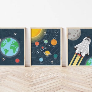 Space Wall Art Space Nursery Decor Space Nursery Print Space Room Decor Kids Wall Art Space Art Kids Solar System Poster Space Poster