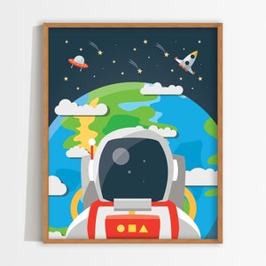Space Nursery Prints Space Nursery Decor Solar System Poster Solar System Print Space Poster Kids Wall Art Wall Art Prints Space Room Decor