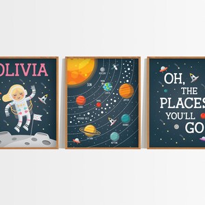 Space Nursery Print Kids Wall Art Print Solar System Poster Solar System Print Space Nursery Decor Space Room Decor Space Wall Art Astronaut