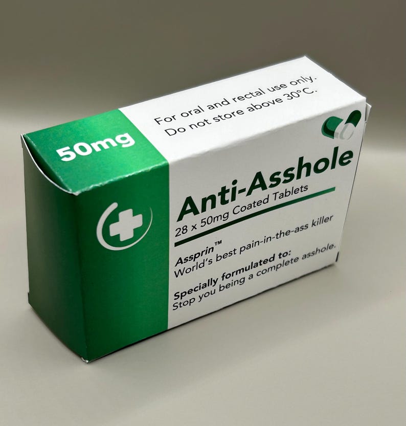 Bundel digitaal bestand Gag Gift Anti-ahole pillendoosje afbeelding 1