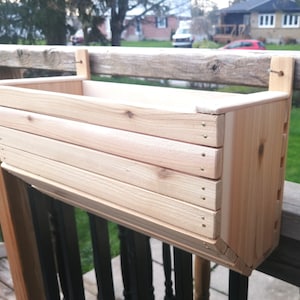 Handmade Western Red Cedar Wall or Railing Planter Box