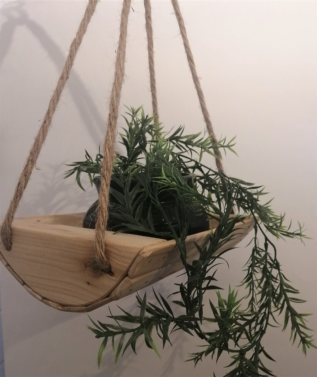 Cedar Hanging Basket Cedar Hanging Hammock Boat Plant or Etsy