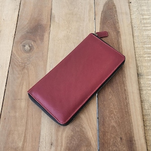 Cartera de cuero para mujer / Cartera de cuero delgada para mujer / Monedero de cuero elegante como regalo para ella / Cartera de cuero compacta