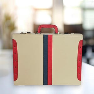 Porte-documents en cuir, accessoire en cuir, sac à main d'affaires vintage, personnalisation possible, homme et femme, sac de travail rigide, cadenas à combinaison