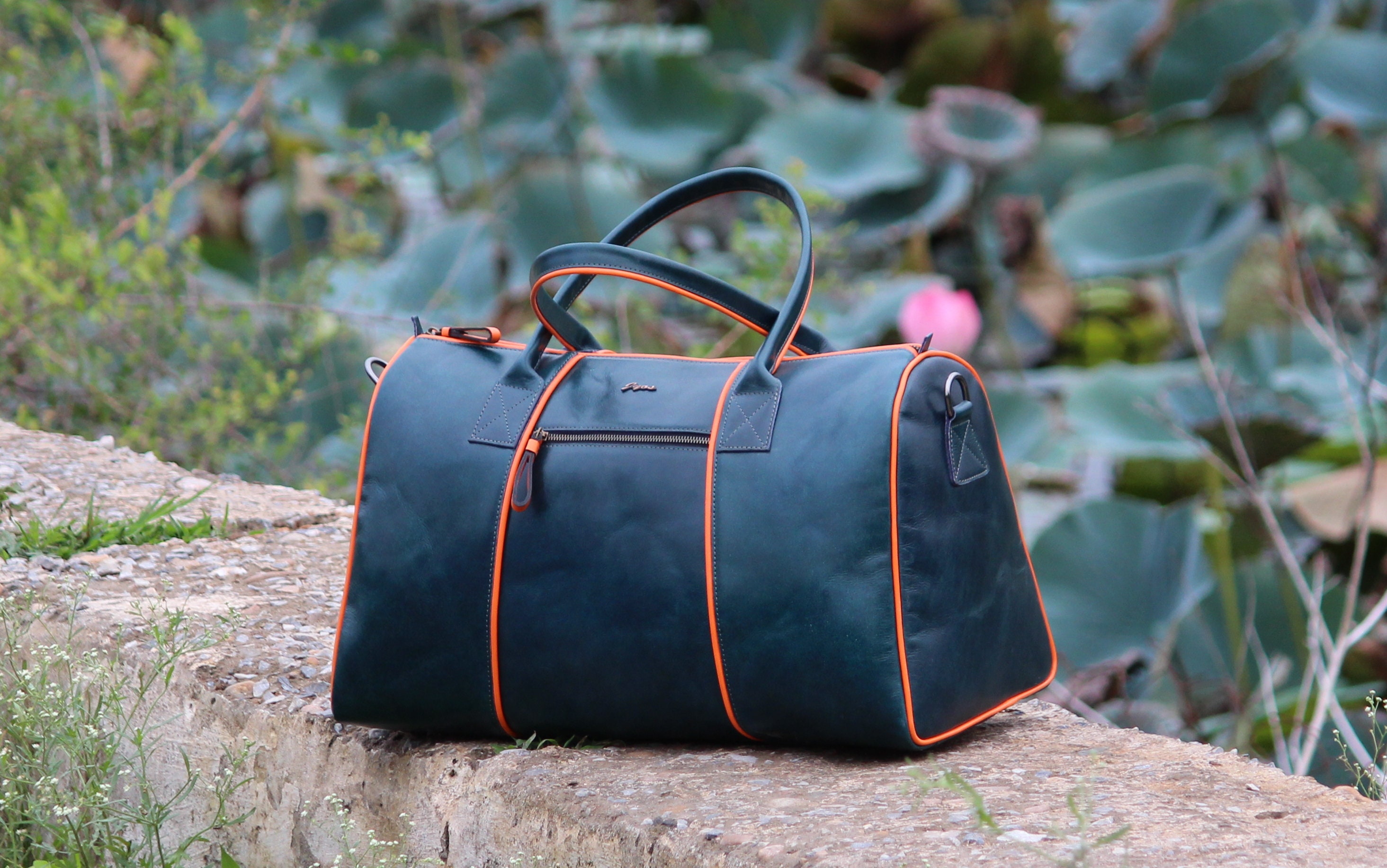 Mount Blue Leather Duffle by Rogue Industries