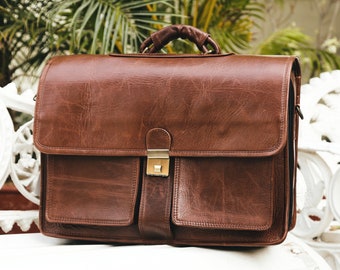 Leather Messenger, Leather Briefcase Bag, Laptop Messenger Bag, Satchel Messenger Bag, Cross body Shoulder Bag, overnight travel bag for men