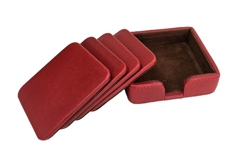 Luxury Leather Office Accessories Set Blotter, Pen Stand, Tissue Box