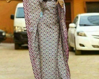 butterfly gown with ankara