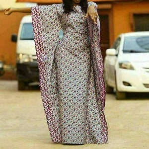 butterfly ankara long gown