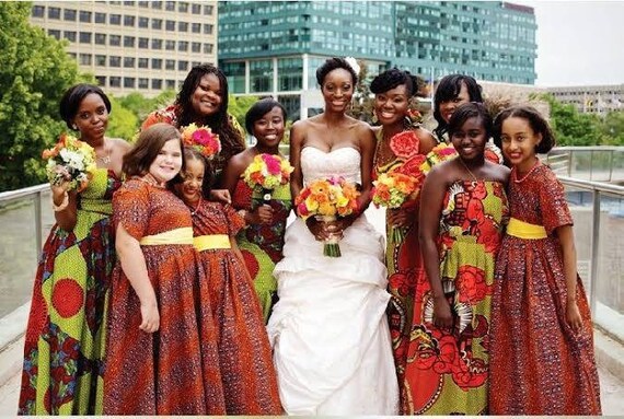 ankara bridal train dresses