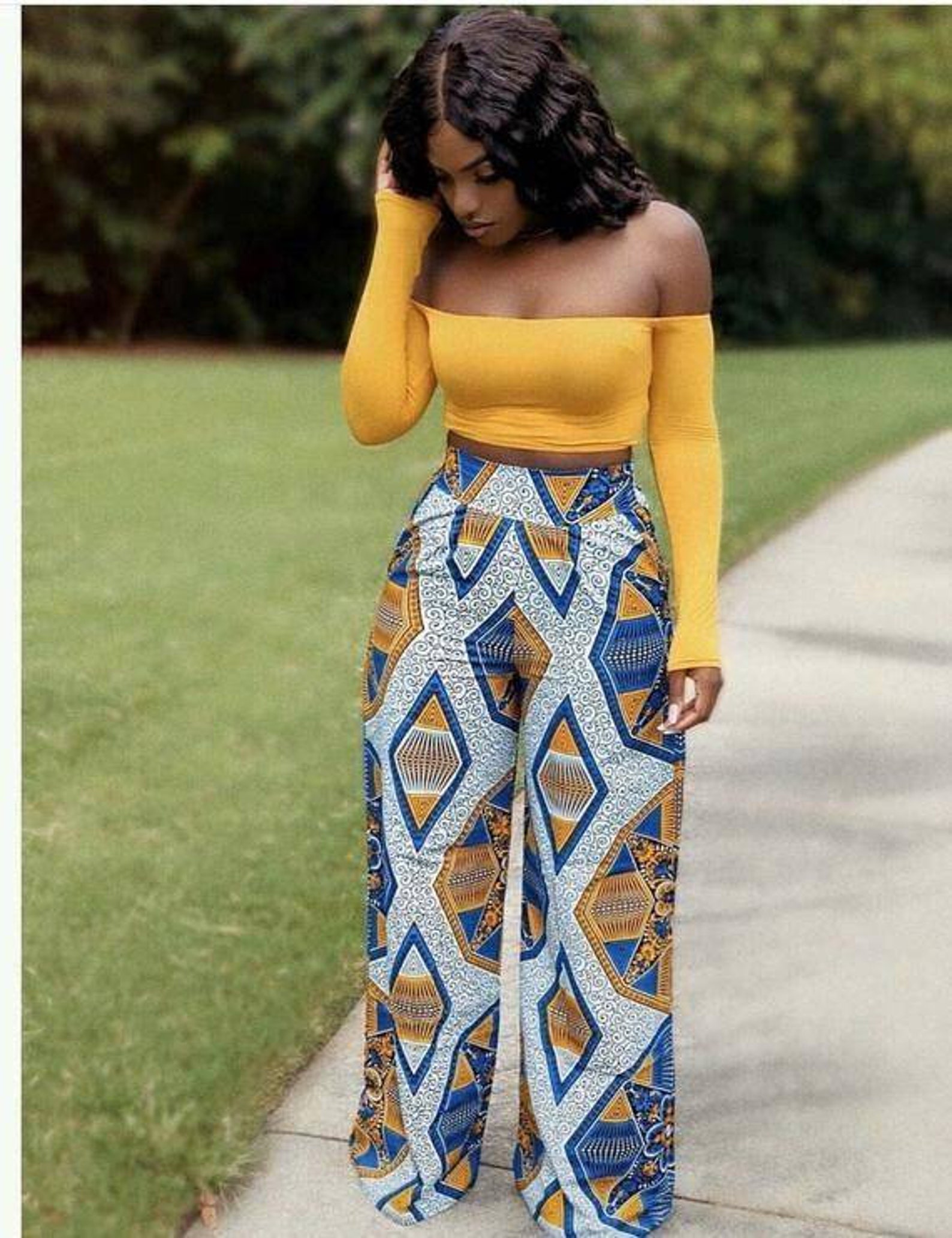 African women pant/high waist pant/Pant and top/Ankara Etsy