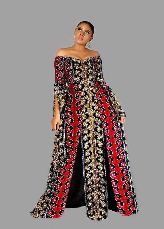 long fitted ankara gowns