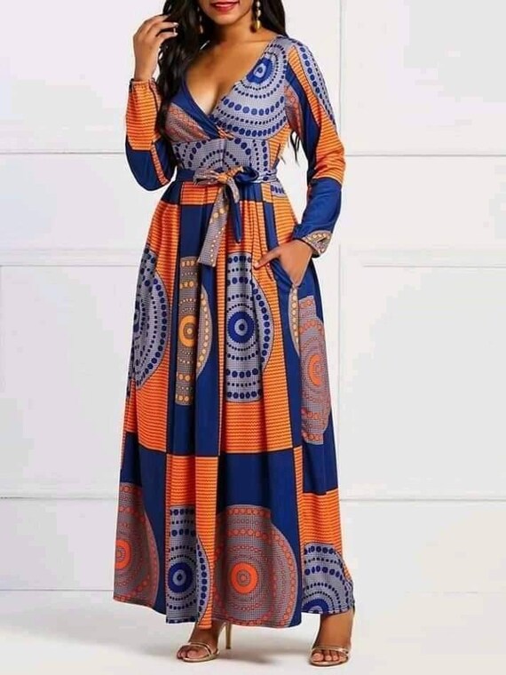 dashiki print dress