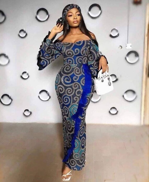 ankara big gown for ladies
