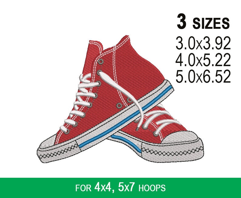 Sneakers Machine embroidery designs Etsy