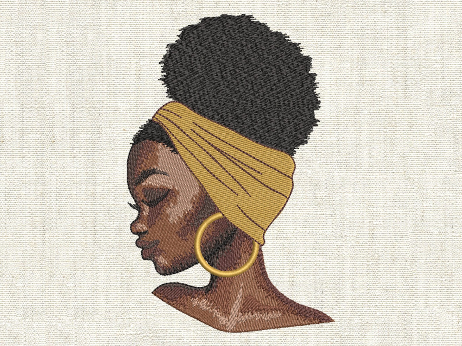 African Woman Machine embroidery designs Etsy