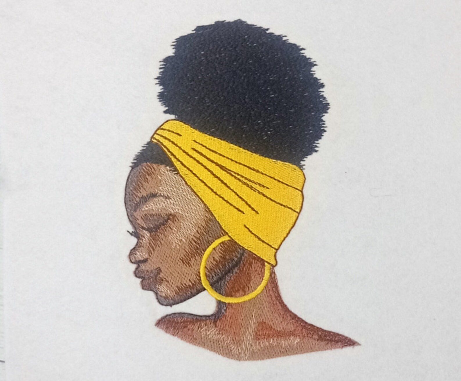 African Woman Machine embroidery designs Etsy
