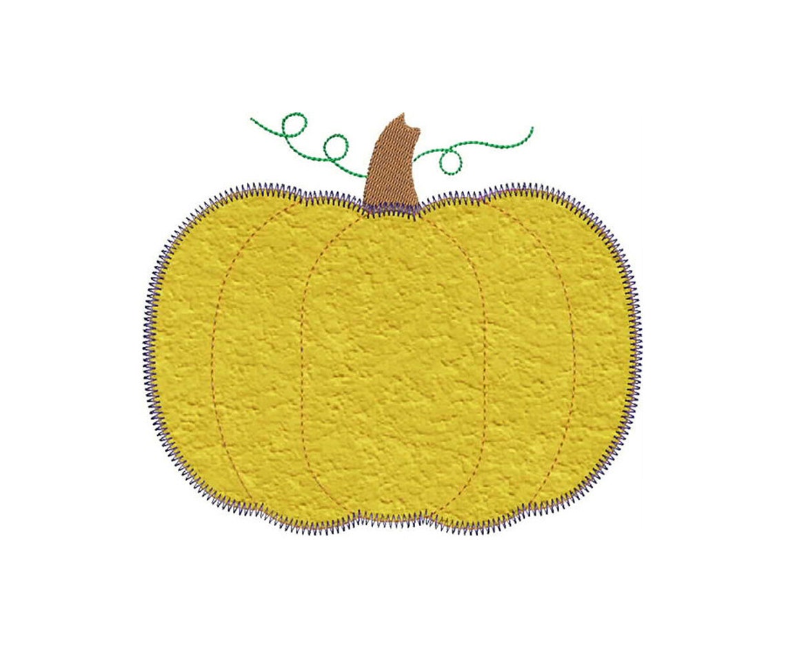 Pumpkin applique embroidery design halloween zig zag applique  etsy Pumpkin applique embroidery design halloween zig zag applique  etsy