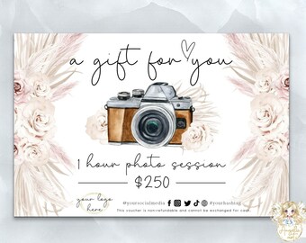 Photography Gift Certificate Template Photography Gift Card Template ...