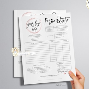 Editable Price QUOTE Template, Simple Price Estimate Template, Professional Business Cost Calculation, Modern Printable Business Price Quote