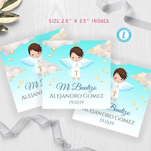 Bautizo Favor Tags | Mi Bautizo Tags | Thank you tags | Baptism Gift Tags | EDITABLE Para Imprimir