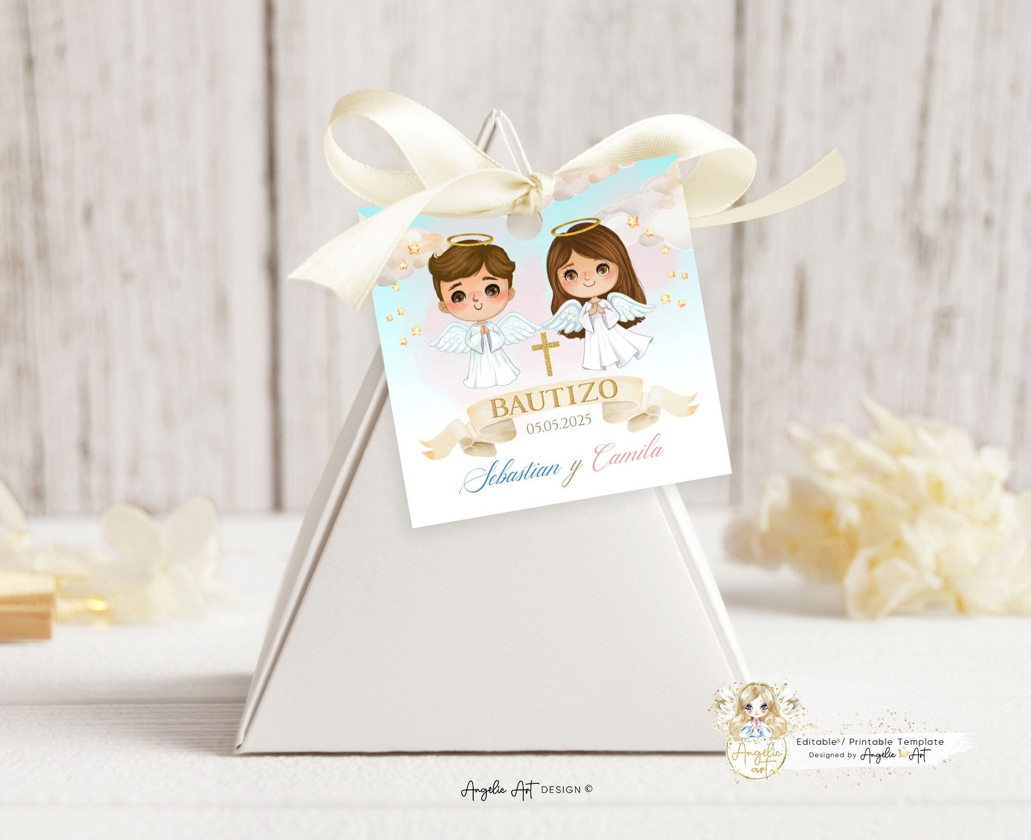 Etiquettes Bautizo Niña Niño MODIFIABLES Bautizo Favor Fille Garçon Jumeaux Etiquettes Mi Bautizo Etiquettes De Baptême Espagnol Etiquettes Cadeaux Para Imprimir