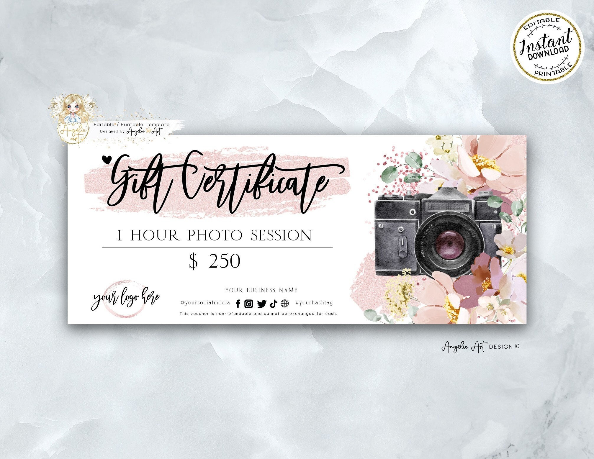 Gift Certificate Photography Template Gift Certificate Photography Template