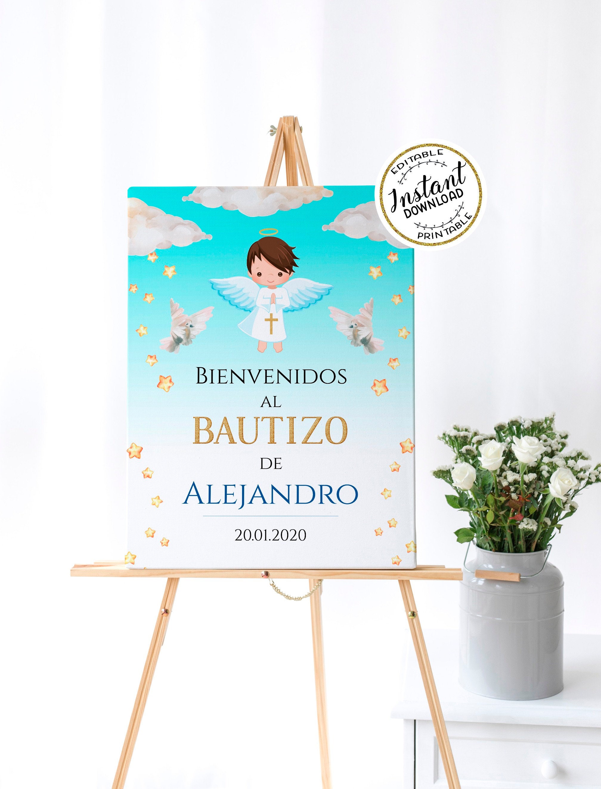 Letrero Mi Bautizo Para Imprimir Cartel De Bienvenida Bautizo Bienvenidos a Bautizo Sign - Etsy UK