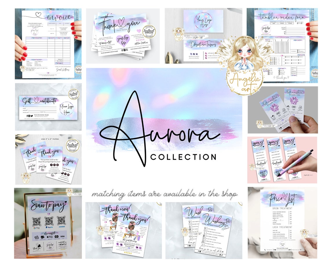 AURORA - Pastel Custom Order Form Template EDITABLE Modern Printable ...