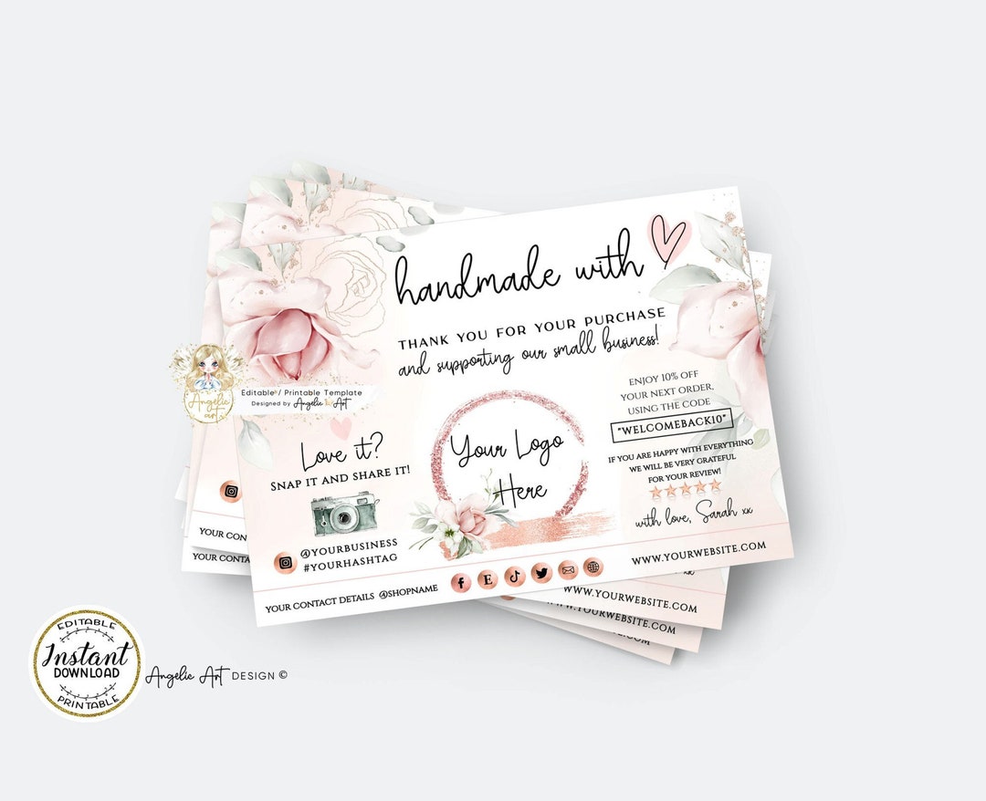 floral-handmade-with-love-business-insert-card-template-floral-rosegold