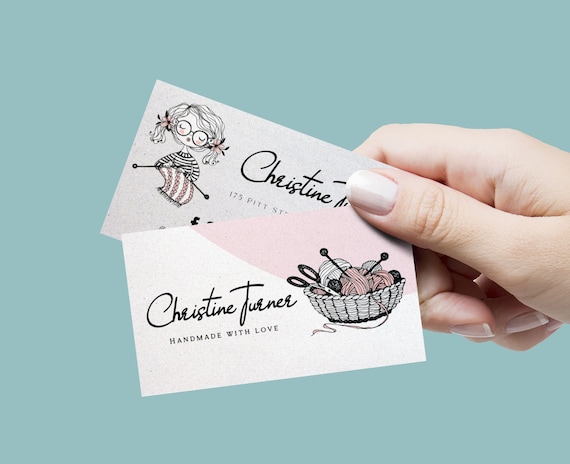Instant Printable Hand Embroidery Care Card, Handmade Small Business Card 