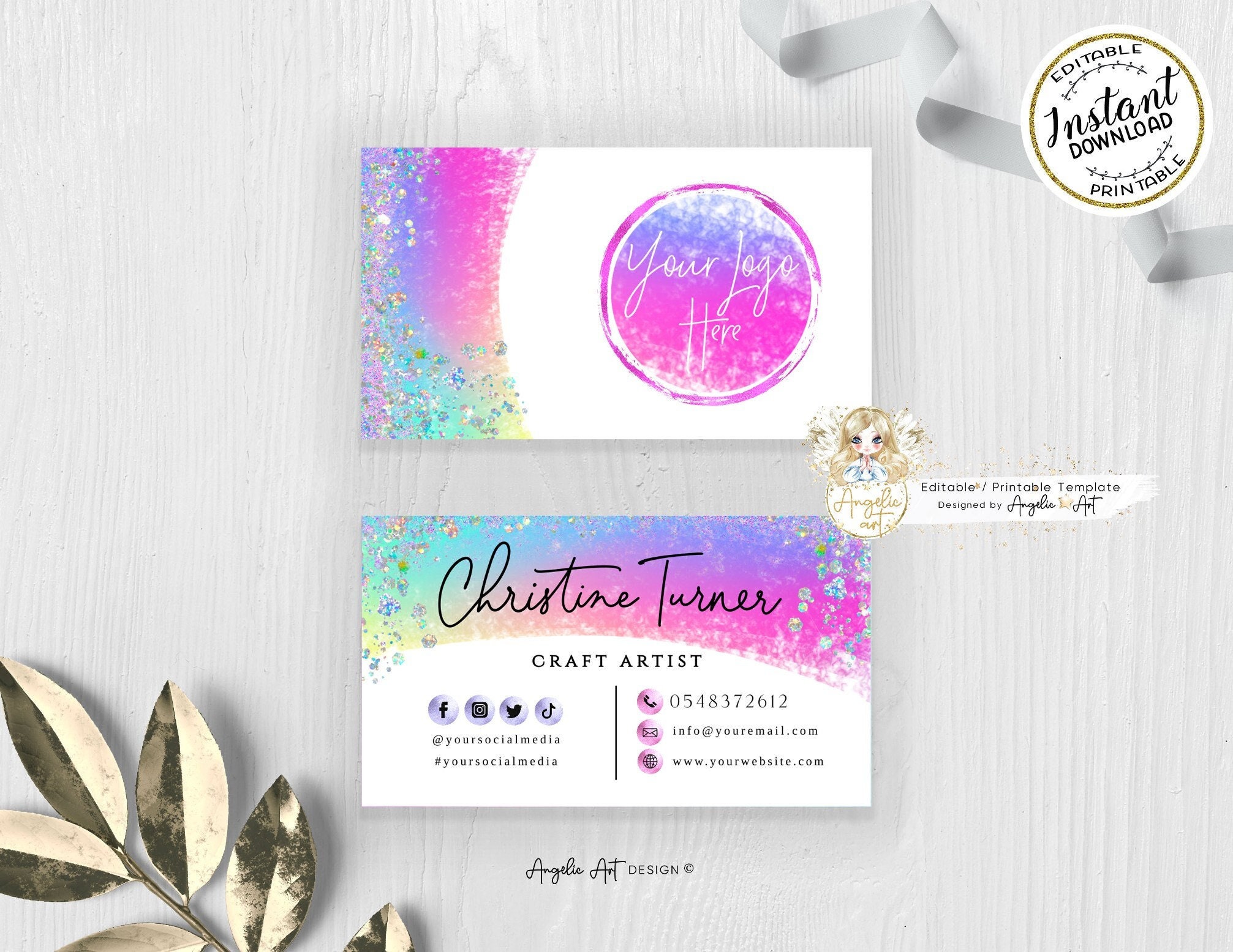 Holographic Business Card - Etsy Holographic Business Card - Etsy