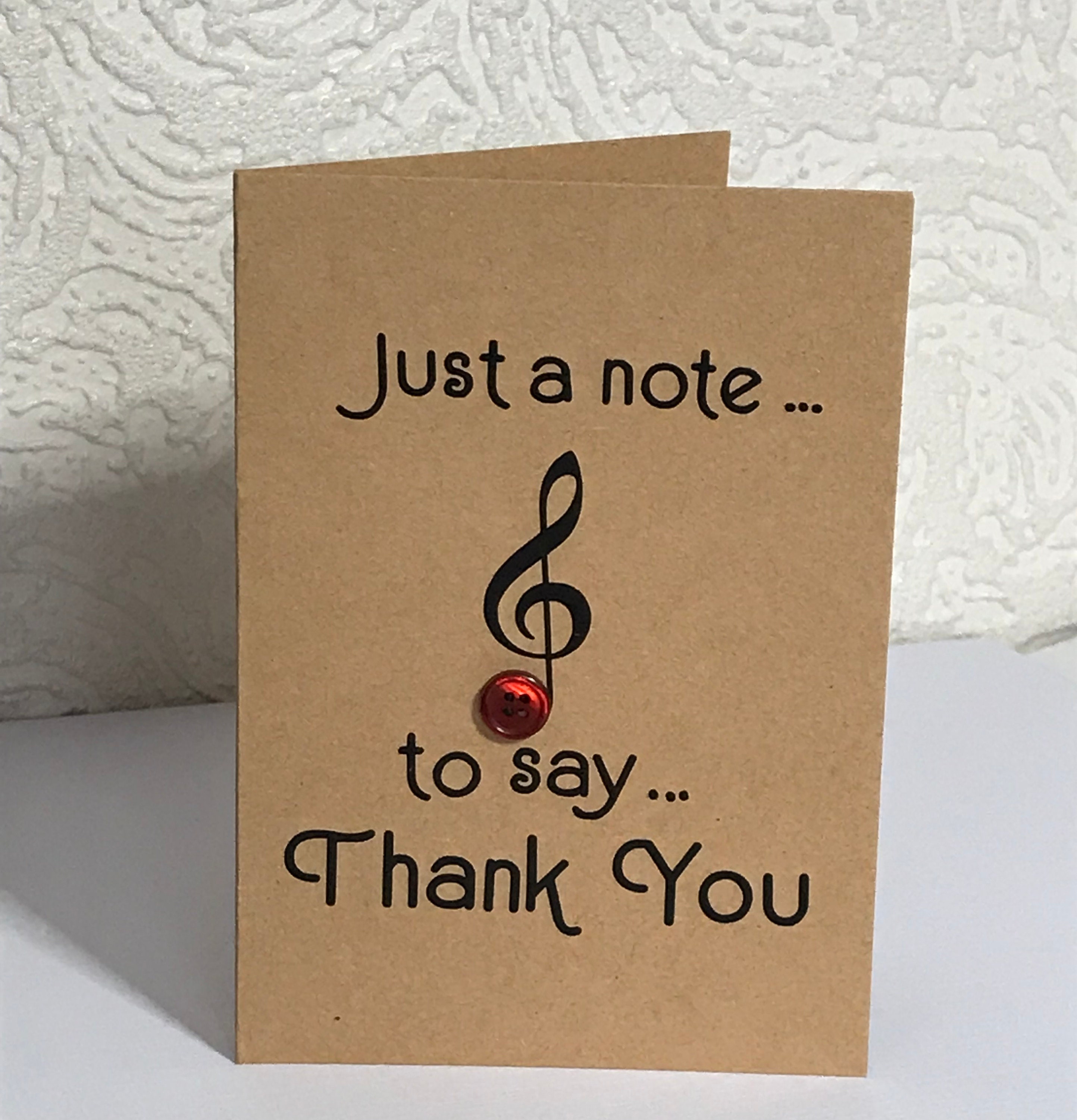 Just a Note to Say Thank You Thank You Card Just a Note Card Etsy UK