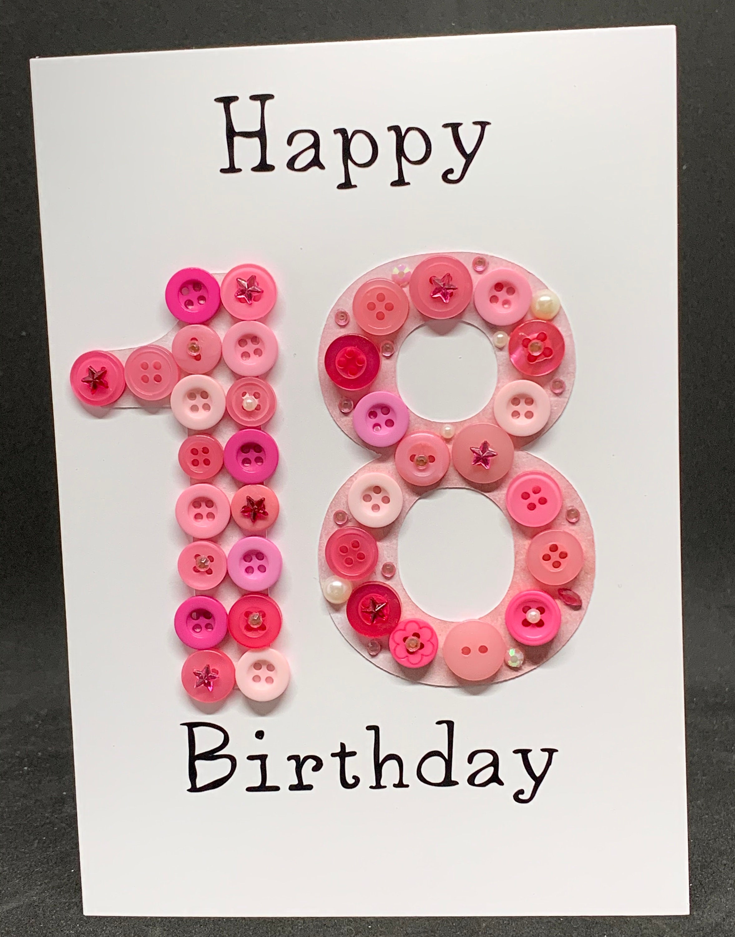 Happy 18th Birthday Card Handmade Personalised Keepsake Card Etsy UK