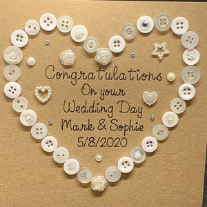 Wedding Day Card, Personalised Wedding Day Card, Congratulations on your wedding day card