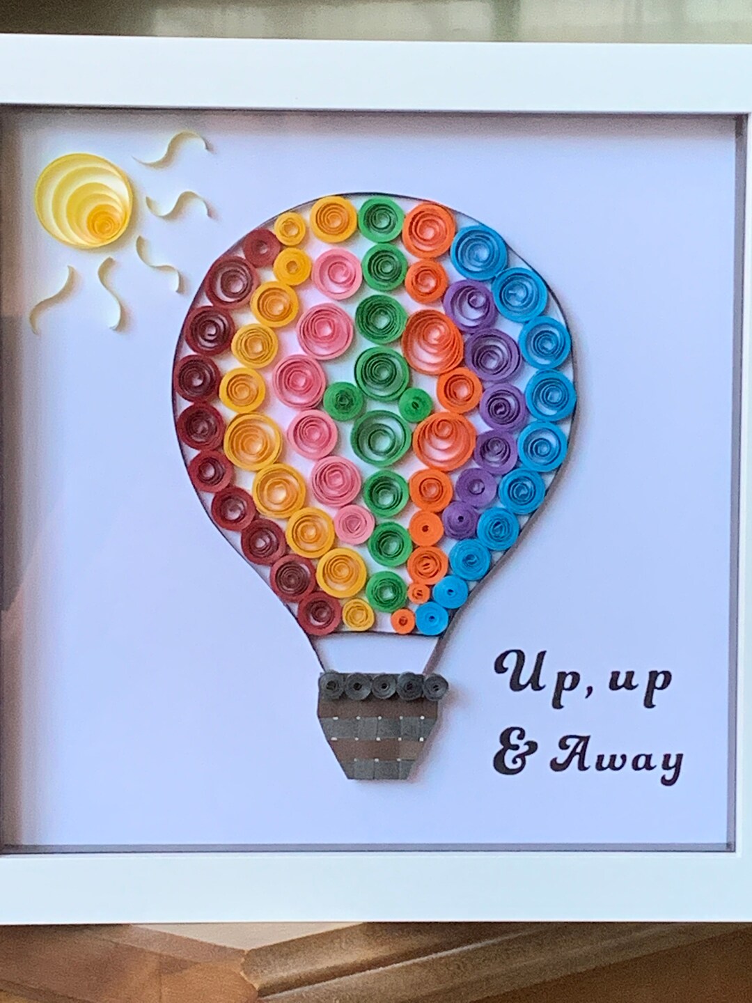 Hot Air Balloon Quilled Art Box Frame Nursery Children's Etsy