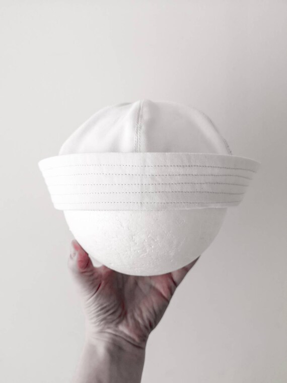 baby white sailor hat