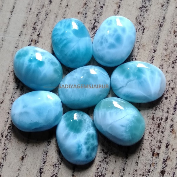 Natural Larimar Cabochon Lot, Wholesale Lot Dominican Larimar, Mix Size & Shape Lot,  Natural Larimar Lot, Designer Larimar Loose Gemstone