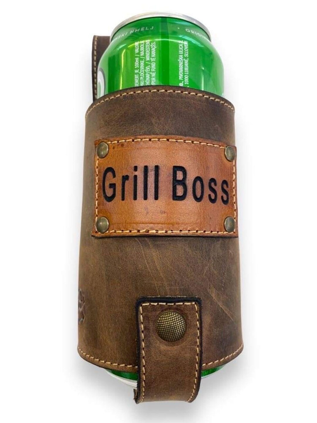 Personalized Leather Drink Holster / Watter, Beer Holder / Perfect Gift
