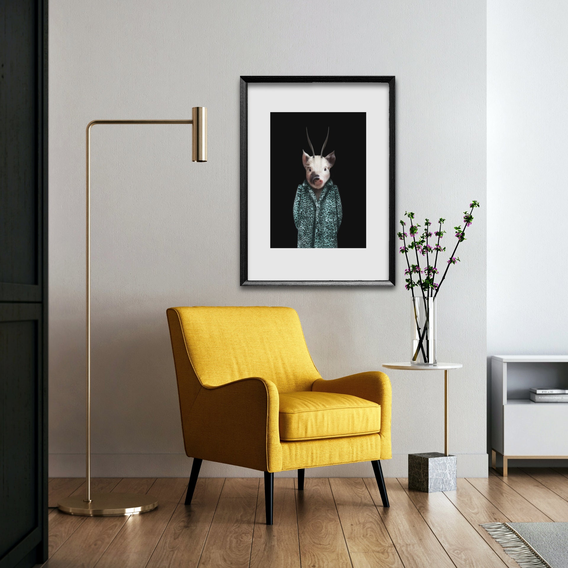 DIGITAL DOWNLOAD Quirky Wall Art Printable Eclectic Animal Etsy