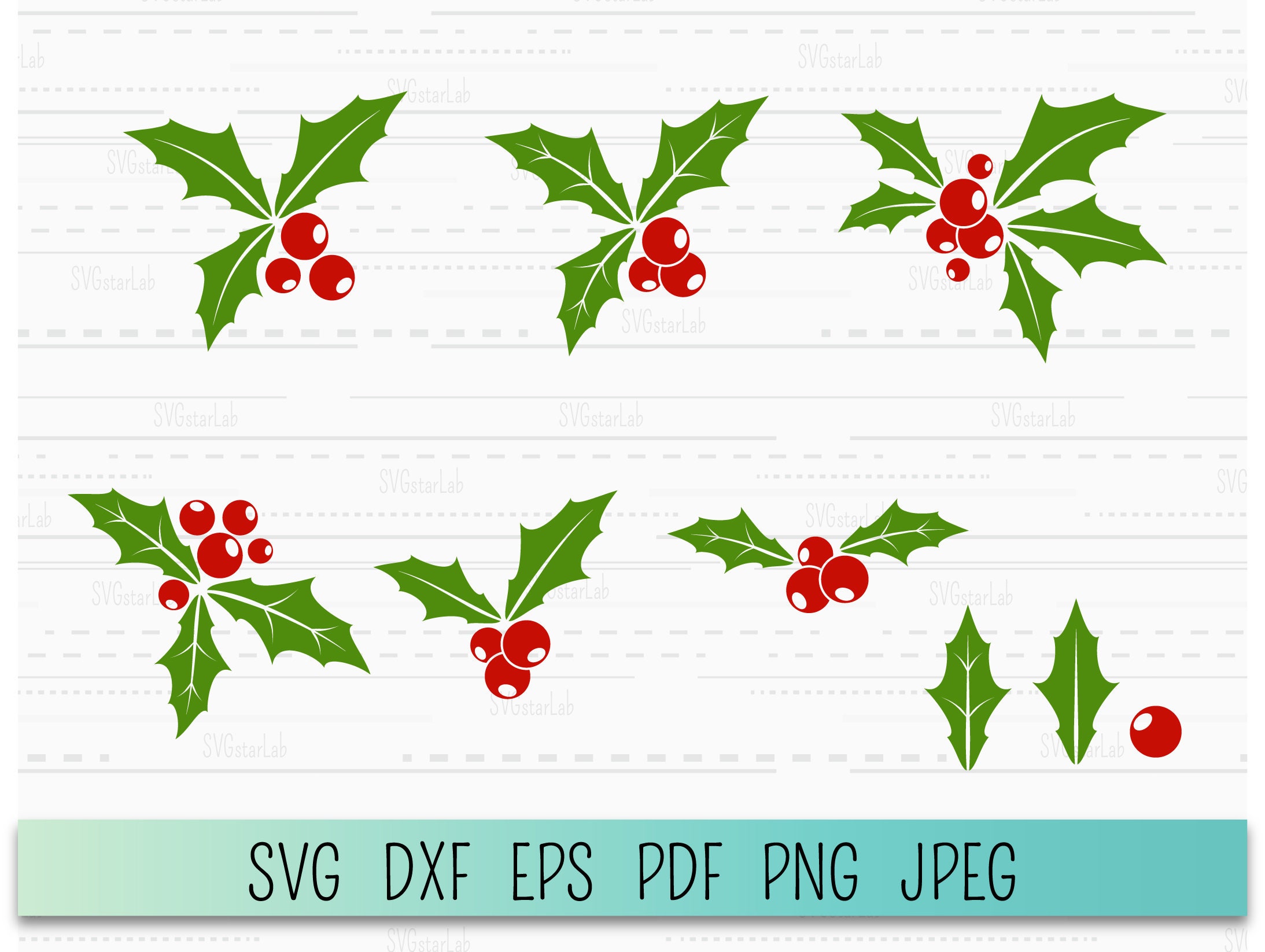Holly Berry Svg Christmas Svg Ilex Svg Holly Cut File Etsy