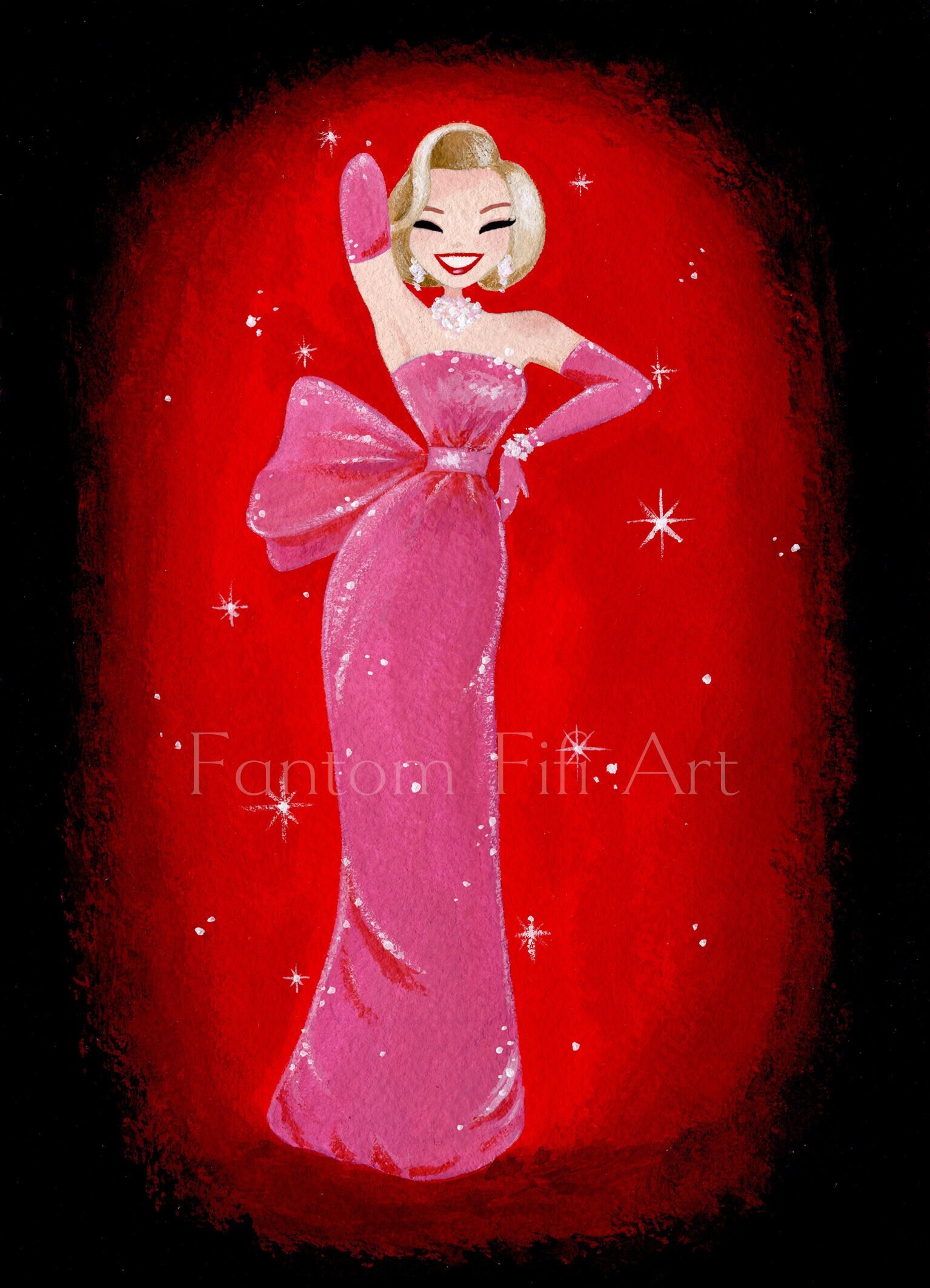 marilyn monroe pink dress diamonds Marilyn Monroe in Pink Sparkly Dress with Diamonds