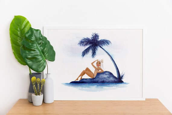 ❤︎ Fine Art Print From Original Gouache and India Ink Painting